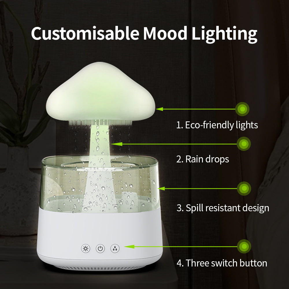 Diffuseur/Humidificateur à ultrasons nuage de pluie